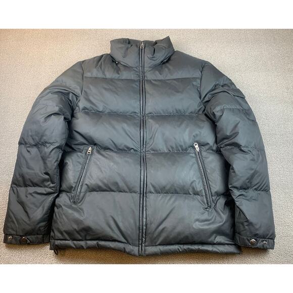Theory Mens Size Small Down Puffer Full Zipper Black Jacket - Picture 1 of 15